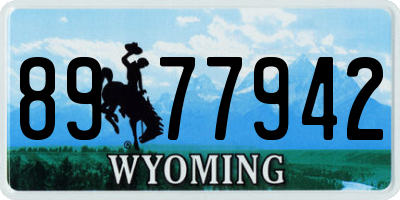 WY license plate 8977942