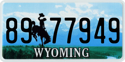 WY license plate 8977949
