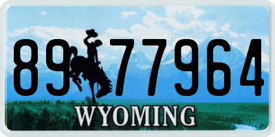 WY license plate 8977964