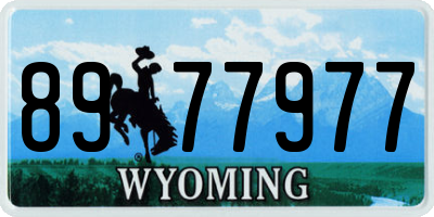 WY license plate 8977977