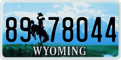 WY license plate 8978044