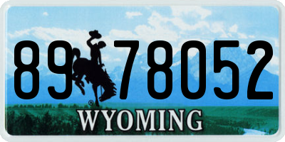 WY license plate 8978052