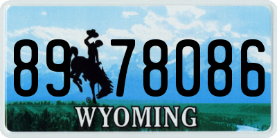WY license plate 8978086