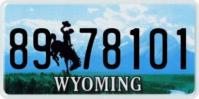WY license plate 8978101