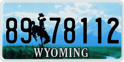 WY license plate 8978112