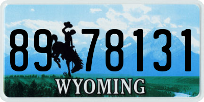 WY license plate 8978131