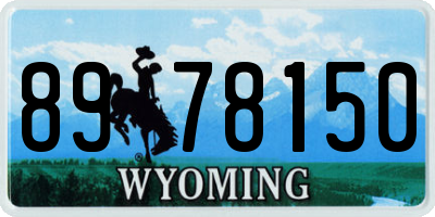 WY license plate 8978150