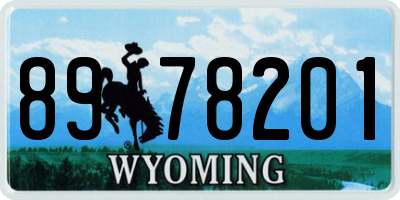 WY license plate 8978201