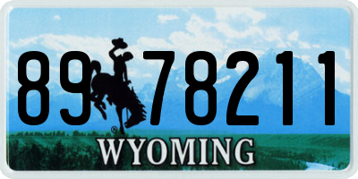 WY license plate 8978211