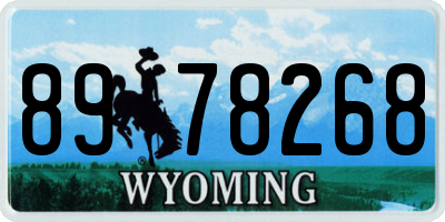 WY license plate 8978268