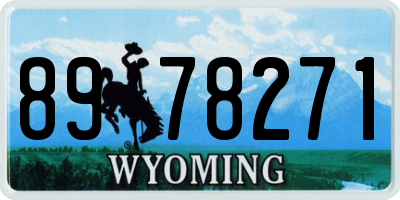 WY license plate 8978271