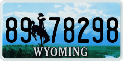 WY license plate 8978298