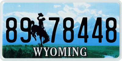 WY license plate 8978448