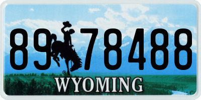 WY license plate 8978488
