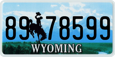 WY license plate 8978599
