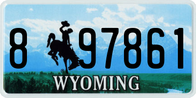 WY license plate 897861