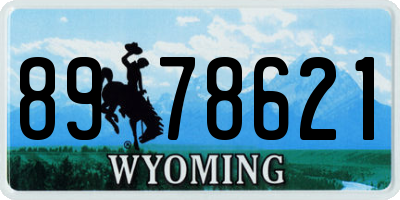 WY license plate 8978621