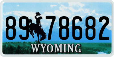WY license plate 8978682