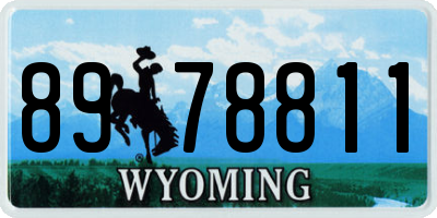 WY license plate 8978811