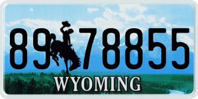 WY license plate 8978855
