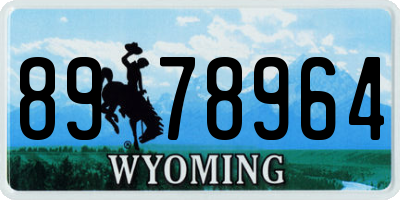 WY license plate 8978964