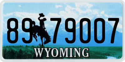 WY license plate 8979007