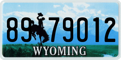 WY license plate 8979012