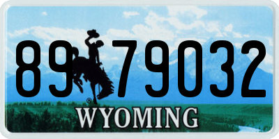 WY license plate 8979032