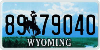 WY license plate 8979040
