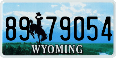 WY license plate 8979054