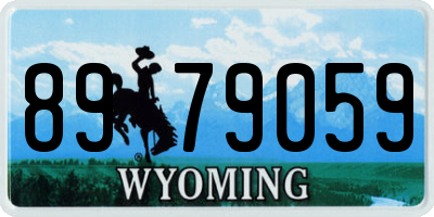 WY license plate 8979059