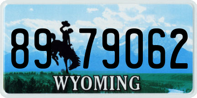 WY license plate 8979062