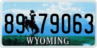 WY license plate 8979063