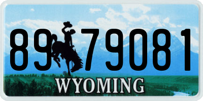 WY license plate 8979081