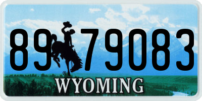WY license plate 8979083