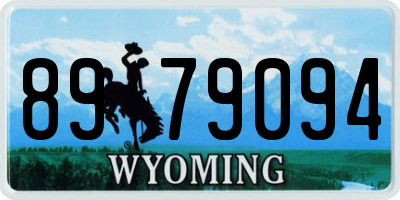 WY license plate 8979094