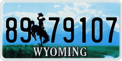 WY license plate 8979107