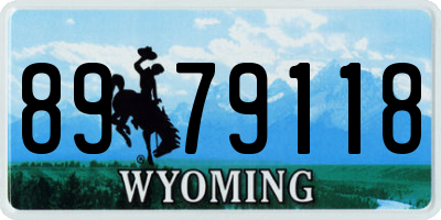 WY license plate 8979118