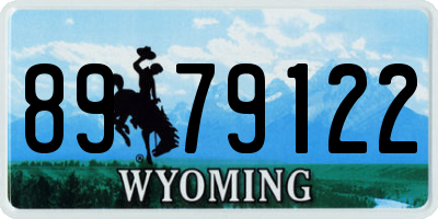 WY license plate 8979122
