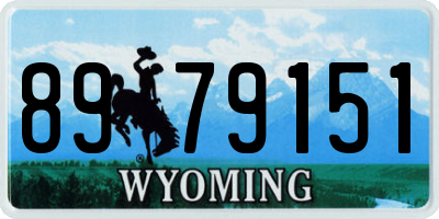 WY license plate 8979151