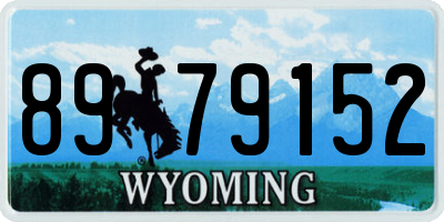 WY license plate 8979152