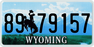 WY license plate 8979157