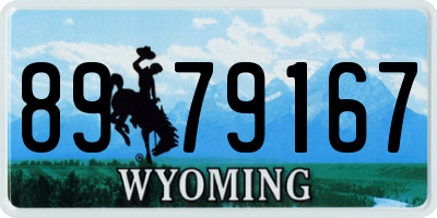 WY license plate 8979167