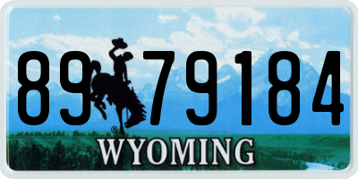WY license plate 8979184