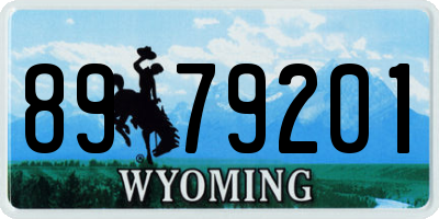 WY license plate 8979201