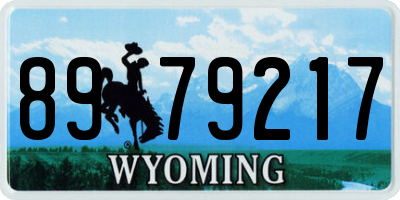 WY license plate 8979217