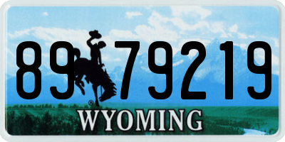 WY license plate 8979219