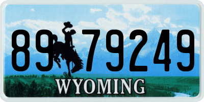 WY license plate 8979249