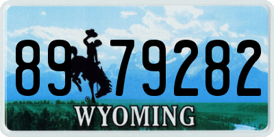 WY license plate 8979282
