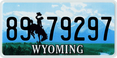 WY license plate 8979297